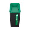 Sustain Decorative Refuse with Recycling Lid, 15 gal, Metal/Plastic, Black/Green3