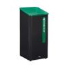Sustain Decorative Refuse with Recycling Lid, 23 gal, Metal/Plastic, Black/Green2