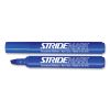 StrideMark Tank Permanent Marker, Broad Chisel Tip, Blue, 12/Pack3