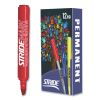 StrideMark Permanent Marker, Fine Bullet Tip, Red, 12/Pack2