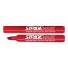 StrideMark Permanent Marker, Fine Bullet Tip, Red, 12/Pack3