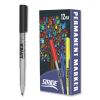 StrideMark Permanent Marker, Fine Bullet Tip, Black, 12/Box2