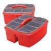 Large Caddy with Sorting Cups, Red, 2/Carton2