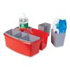 Large Caddy with Sorting Cups, Red, 2/Carton6