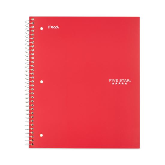 Wirebound Notebook, 1 Subject, Wide/Legal Rule, Red Cover, 10.5 x 8, 100 Sheets1