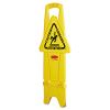 Stable Multi-Lingual Safety Sign, 13 x 13.25 x 26, Yellow3