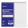 Reporters Note Pad, Medium/College Rule, Blue Cover, 80 White 4 x 8 Sheets2