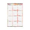 Yearly Laminated Wall Calendar, Autumn Leaves Watercolor Artwork, 36 x 24, White/Sand/Orange Sheets, 12-Month (Jan-Dec): 20232