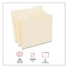 Top Tab File Folders, 1/3-Cut Tabs: Assorted, Letter Size, 0.75" Expansion, Manila, 250/Carton3