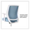 Essentials Mesh Back Fabric Task Chair with Arms, Supports Up to 275 lb, Seafoam Fabric Seat/Mesh Back, White Base2