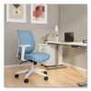 Essentials Mesh Back Fabric Task Chair with Arms, Supports Up to 275 lb, Seafoam Fabric Seat/Mesh Back, White Base8