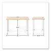 Essentials Writing Table-Desk, 42" x 23.82" x 29.53", Natural Wood/Silver6