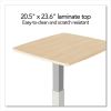 Essentials Sit-Stand Single-Column Mobile Workstation, 23.6" x 20.5" x 29.6" to 44.2", Natural Wood/Light Gray3