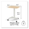 Essentials Sit-Stand Single-Column Mobile Workstation, 23.6" x 20.5" x 29.6" to 44.2", Natural Wood/Light Gray6