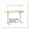 Essentials Electric Sit-Stand Two-Column Workstation, 47.2" x 23.6" x 28.7" to 48.4", Natural Wood/Light Gray2