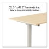 Essentials Electric Sit-Stand Two-Column Workstation, 47.2" x 23.6" x 28.7" to 48.4", Natural Wood/Light Gray3