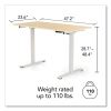 Essentials Electric Sit-Stand Two-Column Workstation, 47.2" x 23.6" x 28.7" to 48.4", Natural Wood/Light Gray5