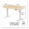 Essentials Deluxe Electric Sit-Stand 2-Column Workstation, 2 Desk Drawers, 47.2" x 23.6" x 29.7 to" 46.3", Natural/Light Gray5