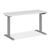 AdaptivErgo Three-Stage Electric Height-Adjustable Table w/Memory Controls, Top/Base Bundle, 60”w x 24”d, 30" to 49"h, White2