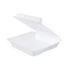 Insulated Foam Hinged Lid Containers, 1-Compartment, 9.3 x 9.5 x 3, White, 200/Pack, 2 Packs/Carton4