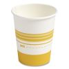 Paper Hot Cups, 16 oz, White/Orange, 50/Pack2