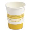 Paper Hot Cups, 16 oz, White/Orange, 50/Pack3