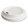 Compostable Plastic Hot Cup Lids, Fits 10 oz , 12 oz, 16 oz Cups, White, 50/Pack3