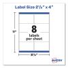 Shipping Labels with TrueBlock Technology, Inkjet Printers, 2.5 x 4, White, 8 Labels/Sheet, 25 Sheets/Pack2