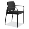 Accommodate Series Guest Chair with Fixed Arms, 23.25" x 22.25" x 32", Black Seat, Black Back, Charblack Base, 2/Carton2