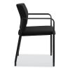 Accommodate Series Guest Chair with Fixed Arms, 23.25" x 22.25" x 32", Black Seat, Black Back, Charblack Base, 2/Carton3