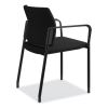 Accommodate Series Guest Chair with Fixed Arms, 23.25" x 22.25" x 32", Black Seat, Black Back, Charblack Base, 2/Carton4