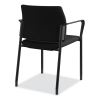 Accommodate Series Guest Chair with Fixed Arms, 23.25" x 22.25" x 32", Black Seat, Black Back, Charblack Base, 2/Carton5