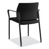 Accommodate Series Guest Chair with Fixed Arms, 23.25" x 22.25" x 32", Black Seat, Black Back, Charblack Base, 2/Carton7