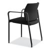 Accommodate Series Guest Chair with Fixed Arms, 23.25" x 22.25" x 32", Black Seat, Black Back, Charblack Base, 2/Carton8