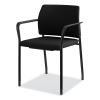 Accommodate Series Guest Chair with Fixed Arms, 23.25" x 22.25" x 32", Black Seat, Black Back, Charblack Base, 2/Carton11