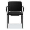 Accommodate Series Guest Chair with Fixed Arms, 23.25" x 22.25" x 32", Black Seat, Black Back, Charblack Base, 2/Carton12