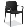 Accommodate Series Guest Chair with Fixed Arms, 23.25" x 22.25" x 32", Black Seat, Black Back, Charblack Base, 2/Carton13