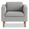 Parkwyn Series Club Chair, 33" x 26.75" x 29", Gray Seat, Gray Back, Oak Base2
