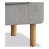 Parkwyn Series Ottoman, 23" x 23" x 17.5", Gray/Oak3