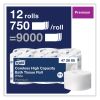 Coreless High Capacity Bath Tissue, 2-Ply, White, 750 Sheets/Roll, White, 12/Carton3