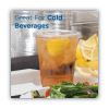 Cold Drink Cup Lids, Fits 9 oz to 12 oz Plastic Cold Cups, Clear, 100/Sleeve, 10 Sleeves/Carton6