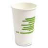 Eco-ID Compostable Paper Hot Cups, 12 oz,  White/Green, 50/Pack3