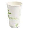 Eco-ID Compostable Paper Hot Cups, 12 oz,  White/Green, 50/Pack4