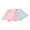 100% Recycled Paper Super Sticky Notes, Ruled, 4" x 6", Wanderlust Pastels, 45 Sheets/Pad, 4 Pads/Pack3