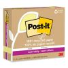 100% Recycled Paper Super Sticky Notes, Ruled, 4" x 4", Wanderlust Pastels, 70 Sheets/Pad, 3 Pads/Pack2