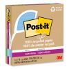 100% Recycled Paper Super Sticky Notes, Ruled, 4" x 4", Oasis, 70 Sheets/Pad, 3 Pads/Pack2