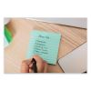 100% Recycled Paper Super Sticky Notes, Ruled, 4" x 4", Oasis, 70 Sheets/Pad, 3 Pads/Pack4