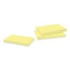 100% Recycled Paper Super Sticky Notes, 3" x 5", Canary Yellow, 70 Sheets/Pad, 12 Pads/Pack3