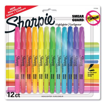 Pocket Style Highlighters, Assorted Ink Colors, Chisel Tip, Assorted Barrel Colors, 12/Pack1