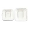 Bagasse PFAS-Free Food Containers, 1-Compartment, 6 x 6 x 3.19, White, Bamboo/Sugarcane, 500/Carton2